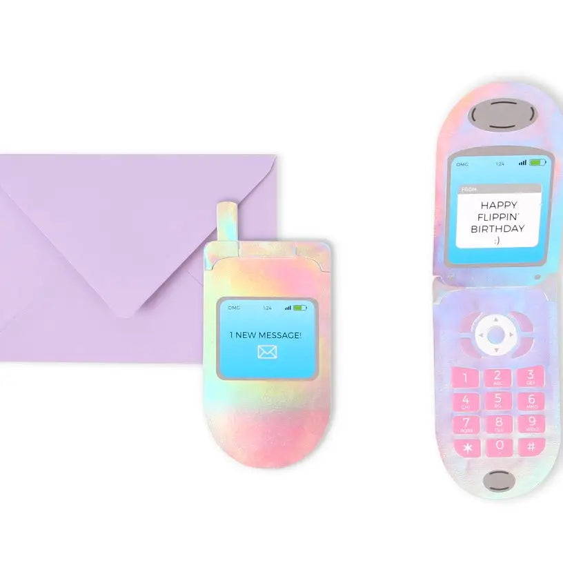 Flip Phone Birthday Pop-Up Card