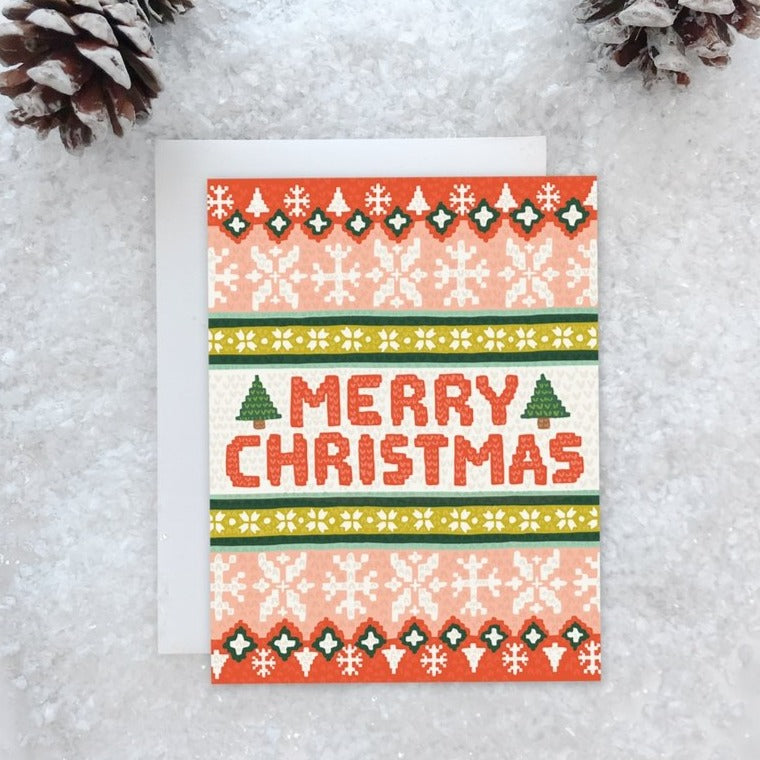 Fair Isle Christmas Sweater Card