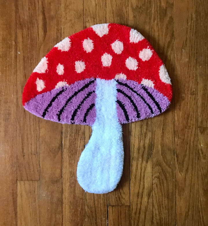 Large Mushroom Rug Art
