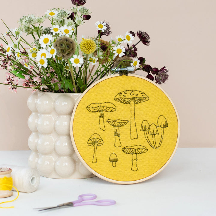 Fungi Embroidery Hoop Kit