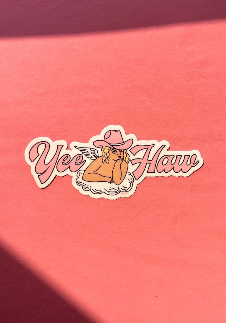 Yeehaw Angel Sticker