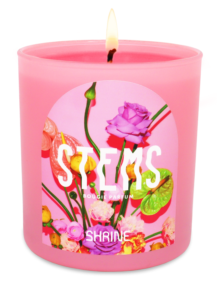 Shrine Stems Floral Candle