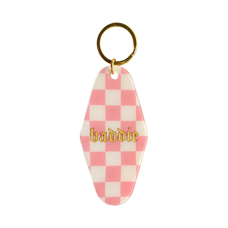 Baddie Checker Motel Keychain