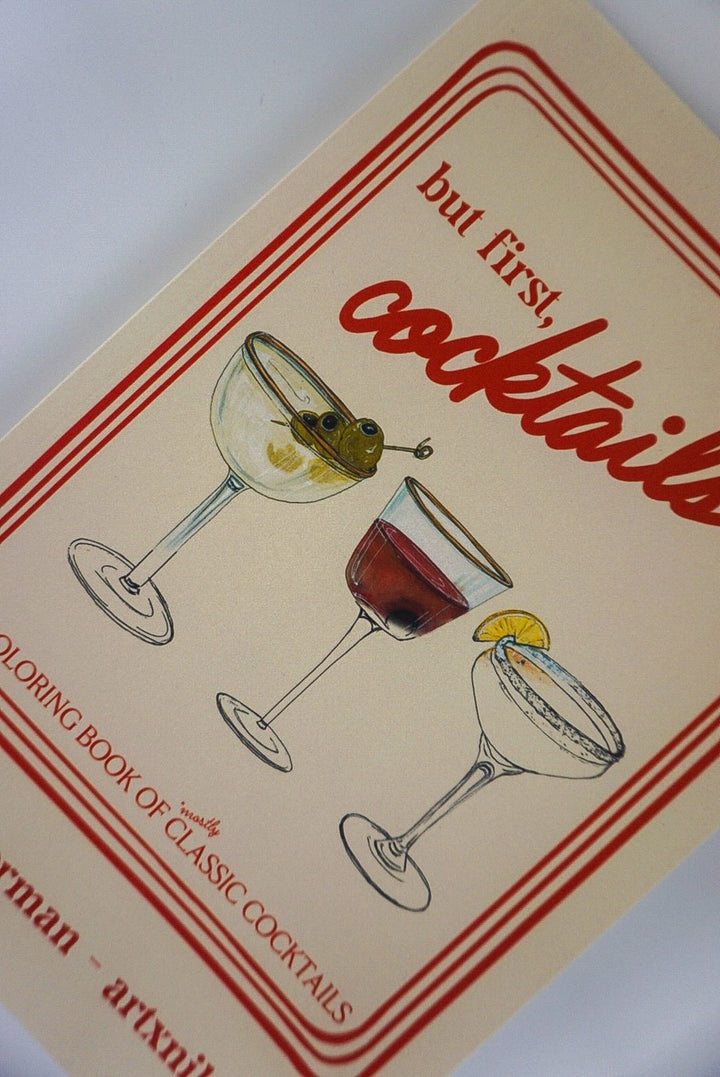 Cocktails Adult Coloring Book