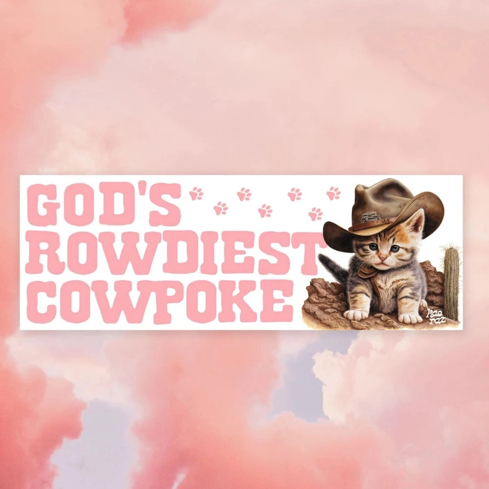 Cowboy's Rowdiest Cowpoke Bumper Sticker