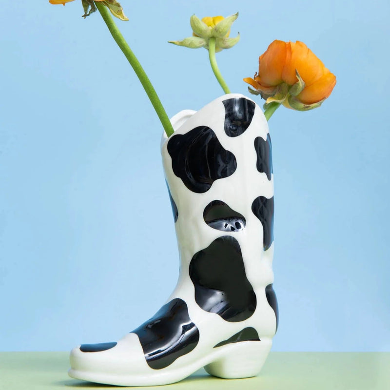 Cowboy Boot Vase