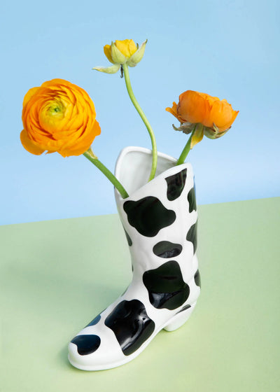 Cowboy Boot Vase