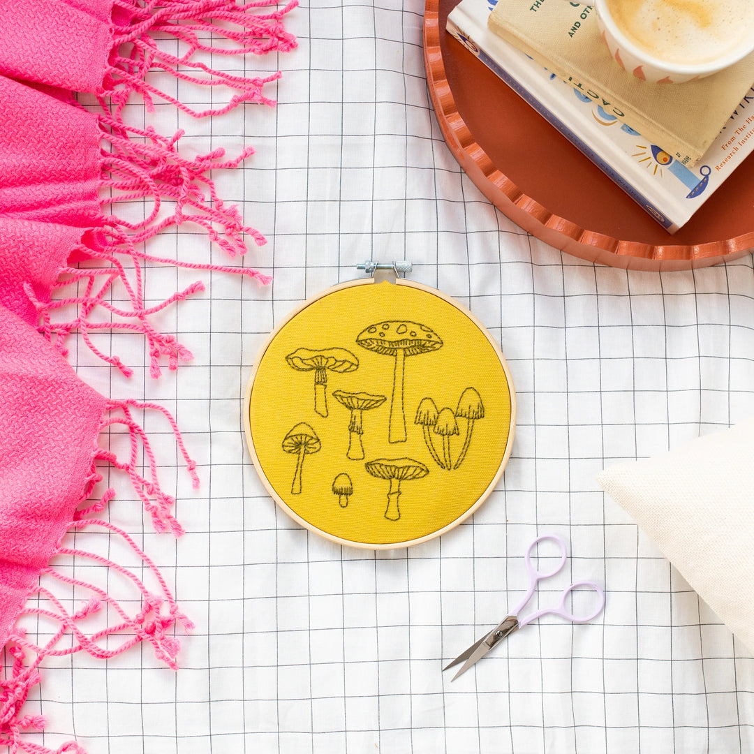 Fungi Embroidery Hoop Kit