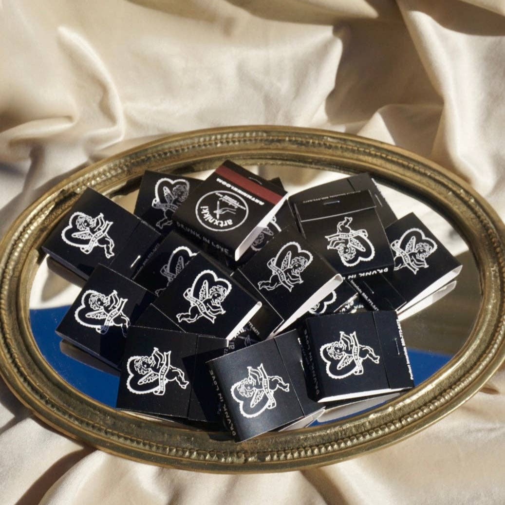 “Drunk In Love” Cupid Champagne Matchbook