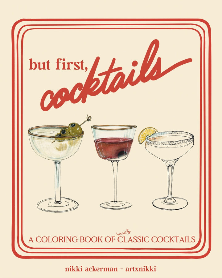 Cocktails Adult Coloring Book