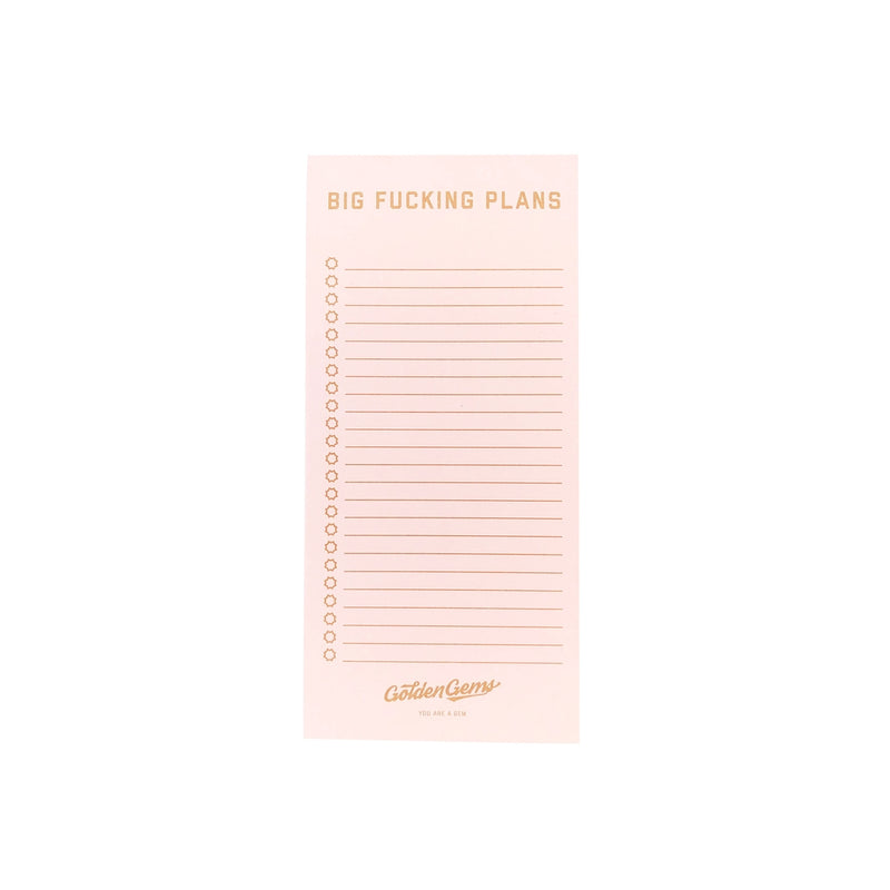 Big Fucking Plans Notepad