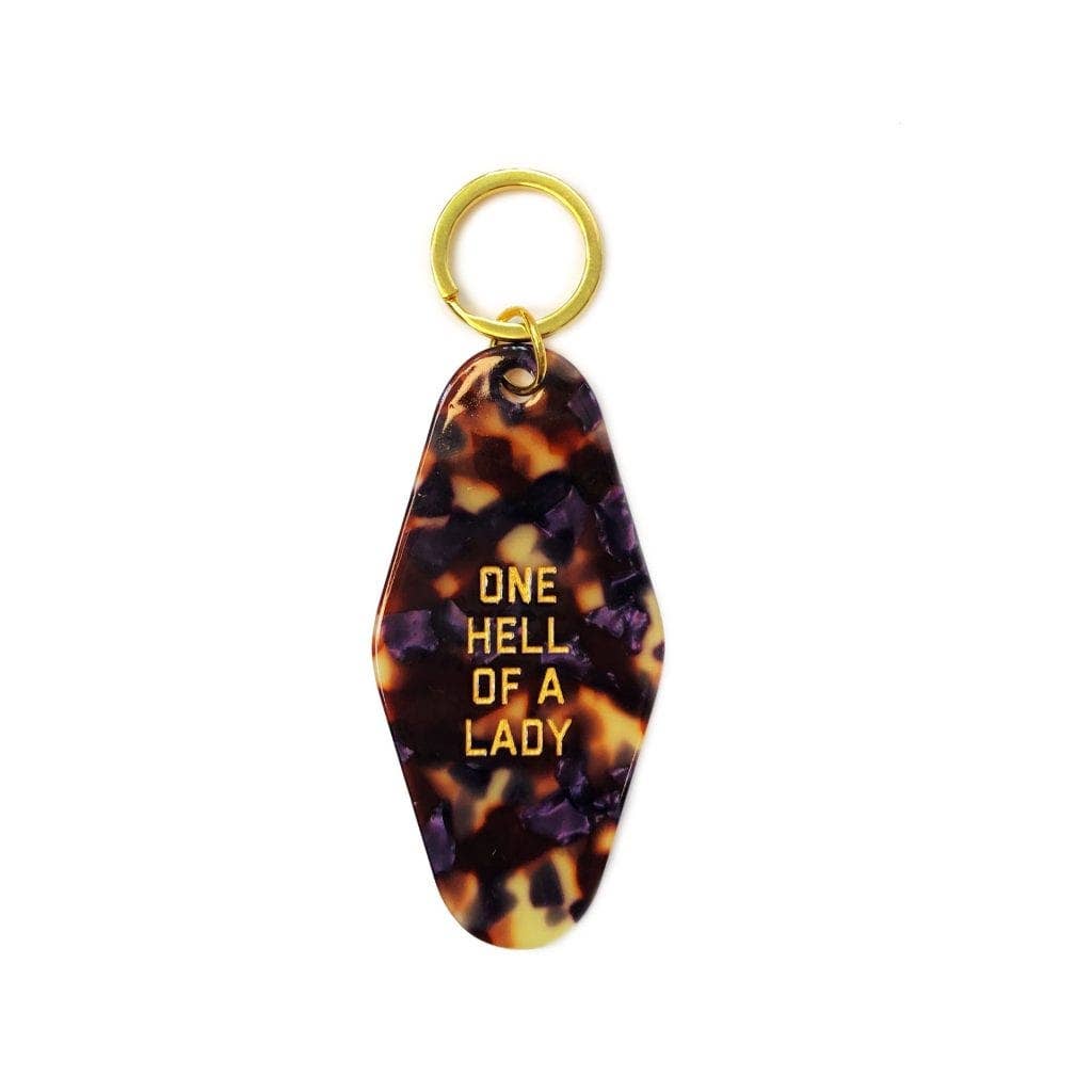 One Hell of a Lady Motel Keychain
