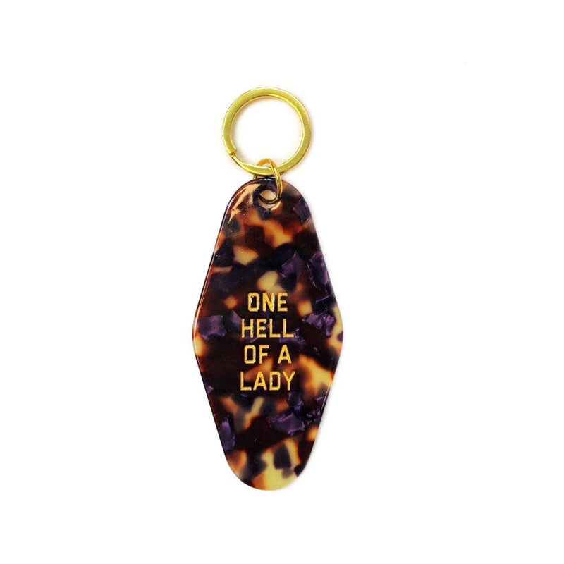 One Hell of a Lady Motel Keychain