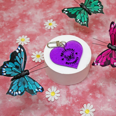 Antisocial Butterfly keychain