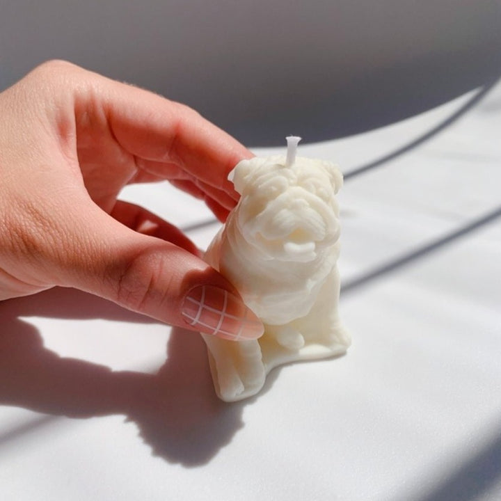 Mini English Bulldog Candle