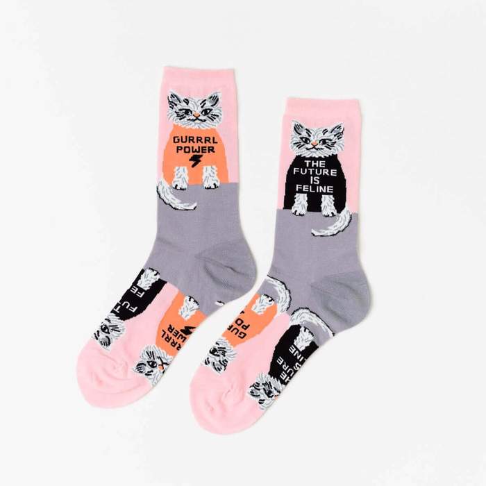 Future Is Feline Crew Women's Socks