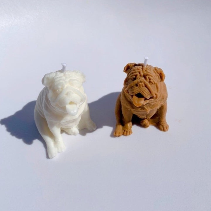 Mini English Bulldog Candle