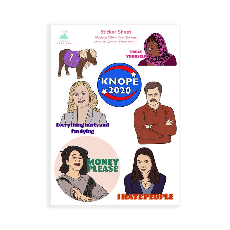 Parks and Rec Sticker Pack