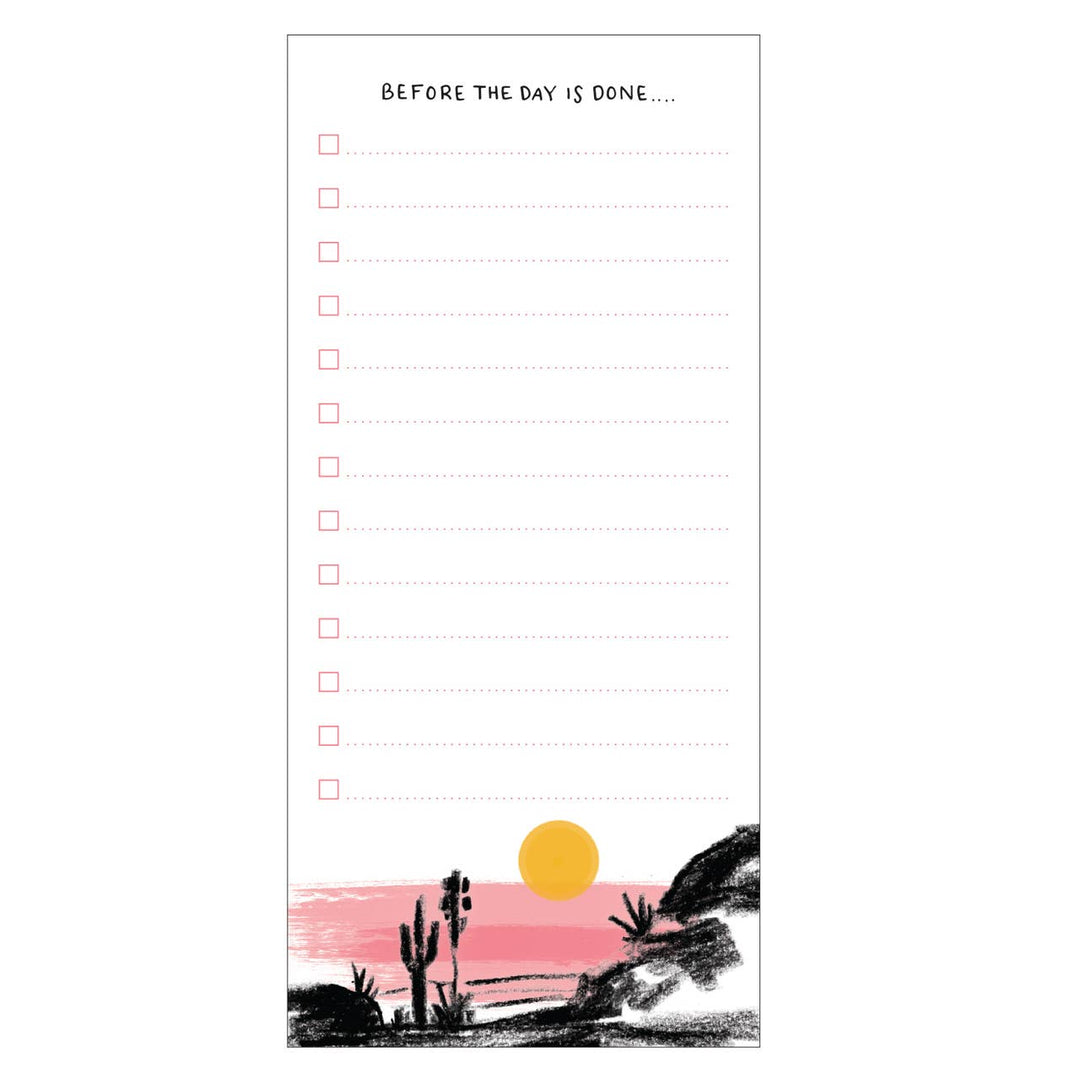 Sunset List Fridge Notepad