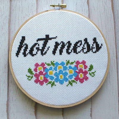 Hot Mess Cross Stitch Kit