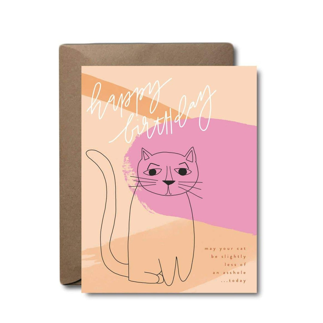 Asshole Cat Birthday Card