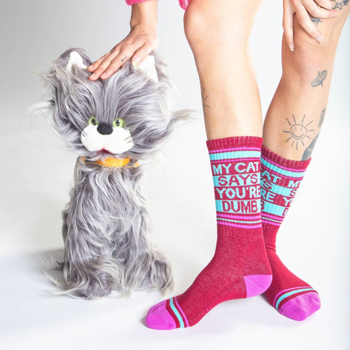 My Cat Says You're Dumb Gym Socks