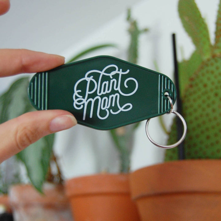 Plant Mom Motel Keychain