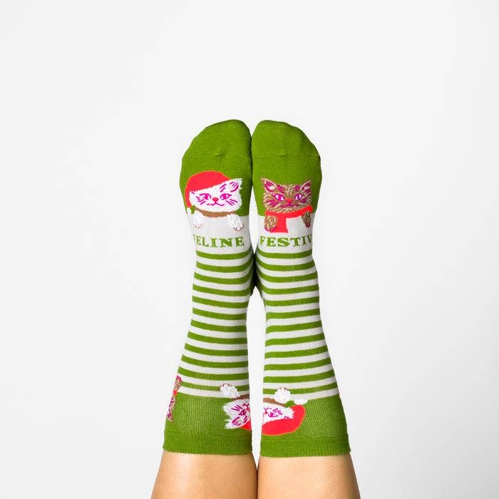 Feline Festive Crew Women's Socks