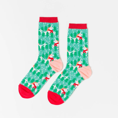 Holiday Unicorn Crew Women's Socks