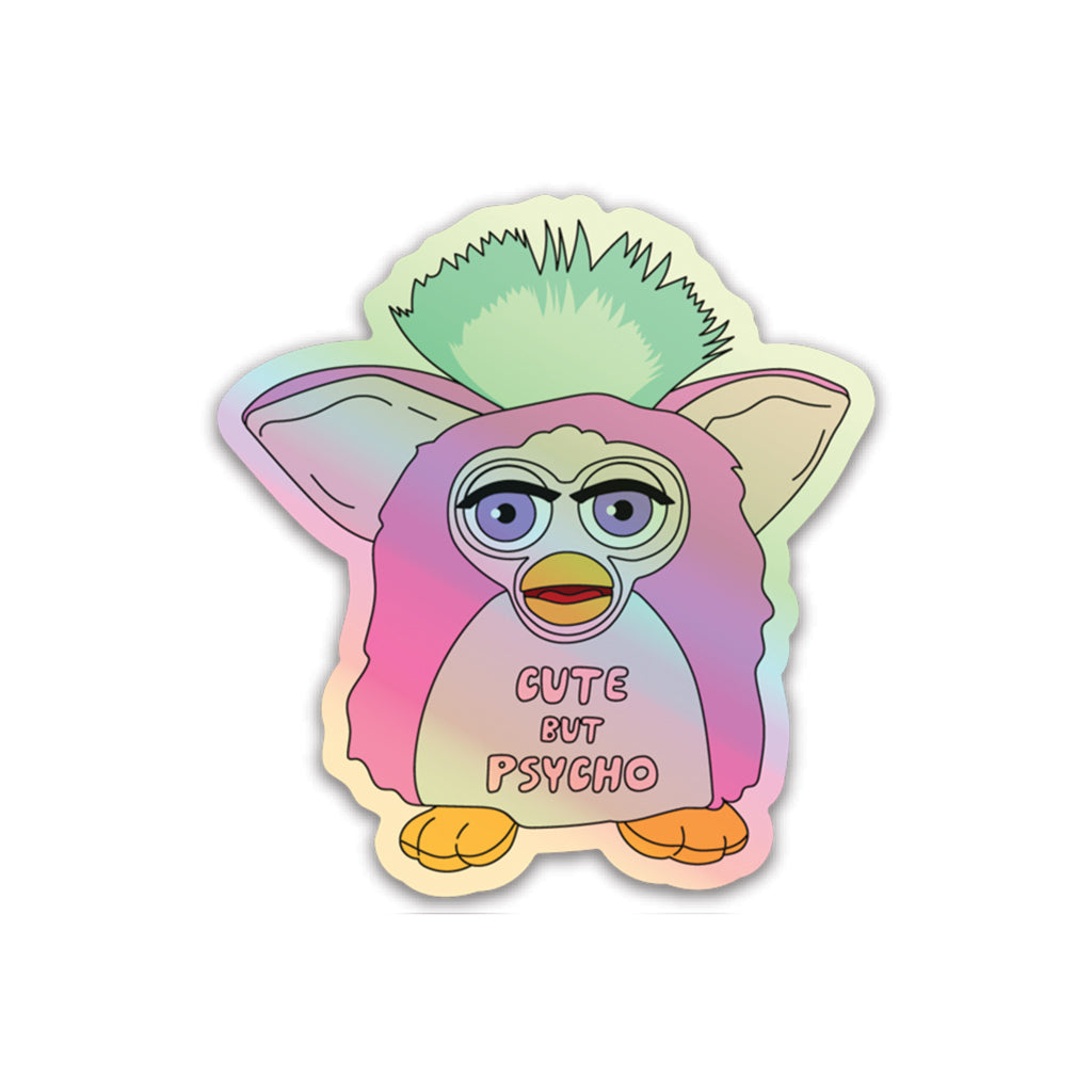 Cute but Psycho Furby Sticker