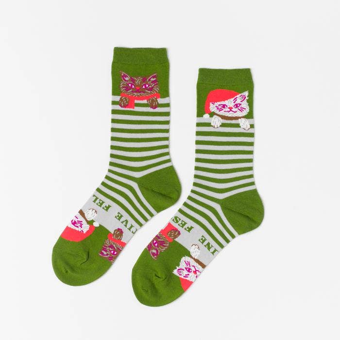 Feline Festive Crew Women's Socks