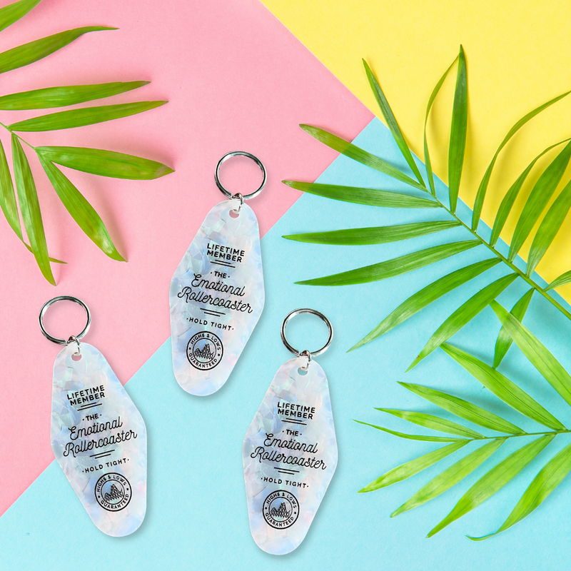 The Emotional Rollercoaster Motel Keychain