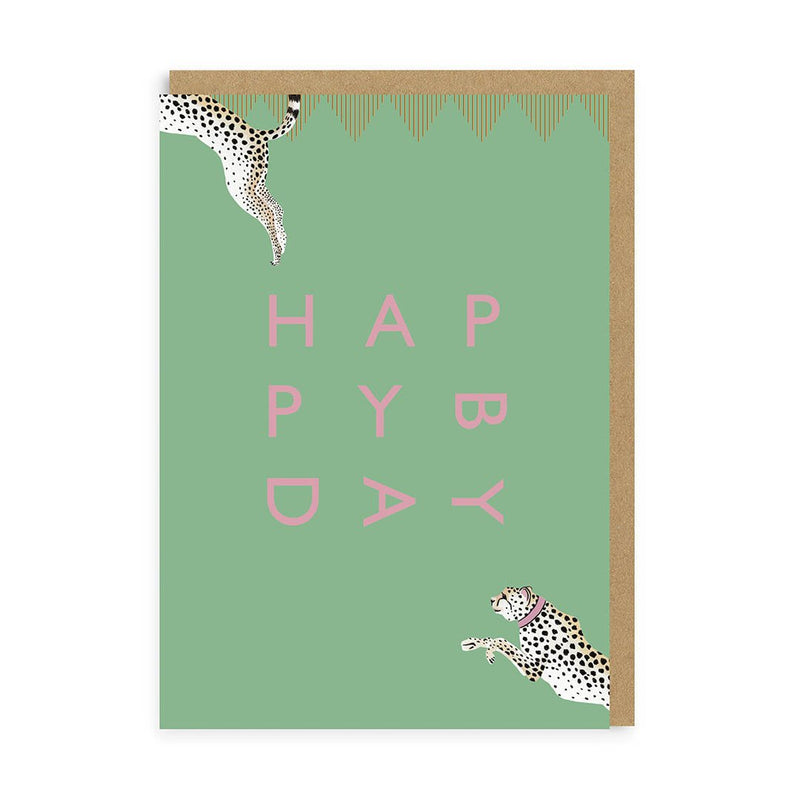 Happy Birthday Cheetah Card