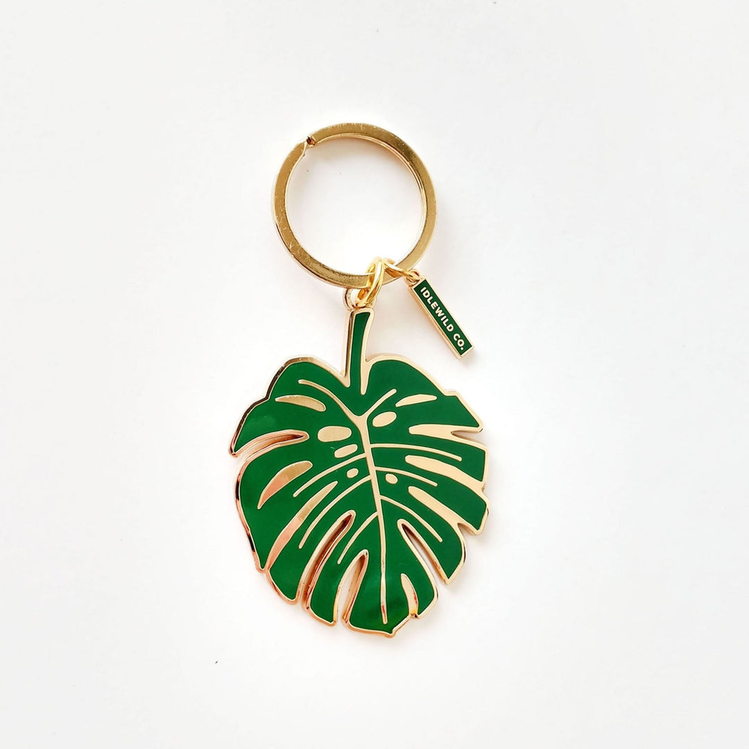 Monstera Key Chain