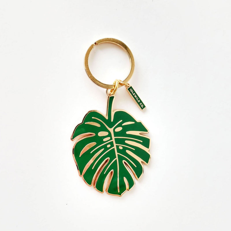 Monstera Key Chain