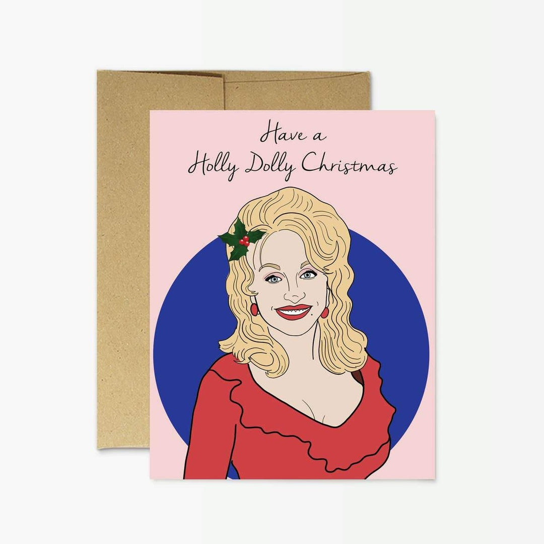 Holly Dolly Christmas Card