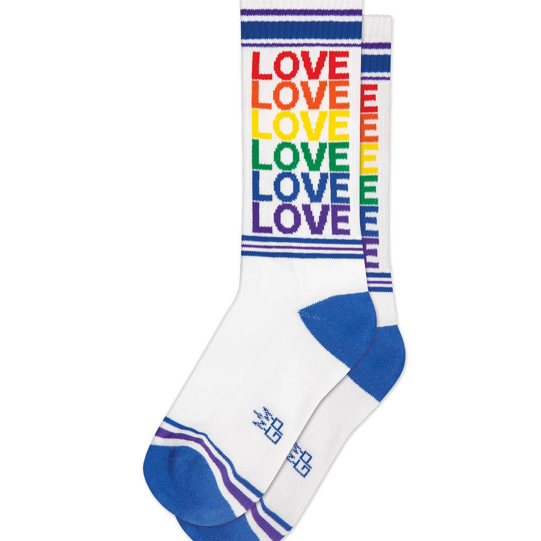 LOVE Rainbow Gay Gym Socks