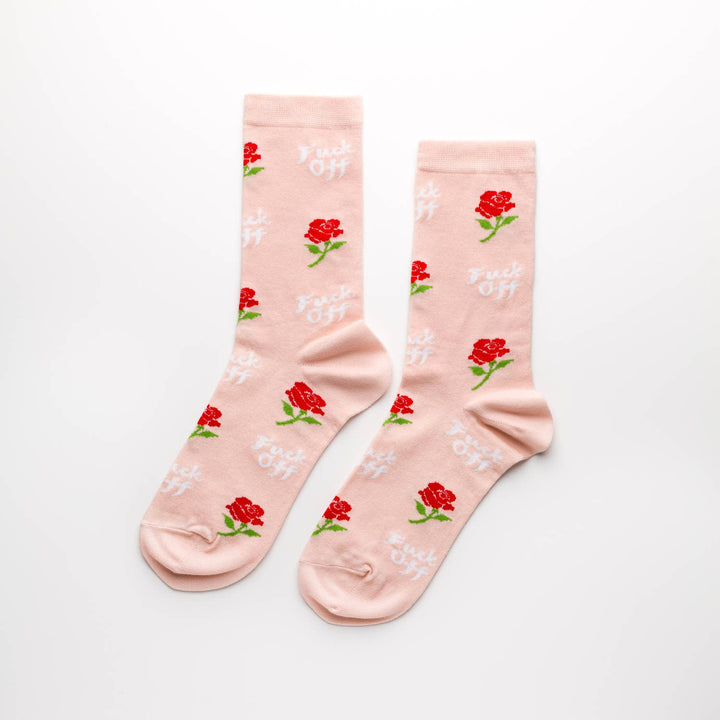Rose F*CK OFF Women's Socks