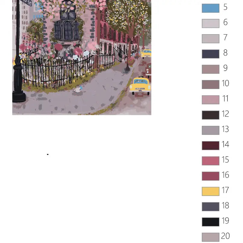 East Village New York by Hebe Studio Paint by Numbers