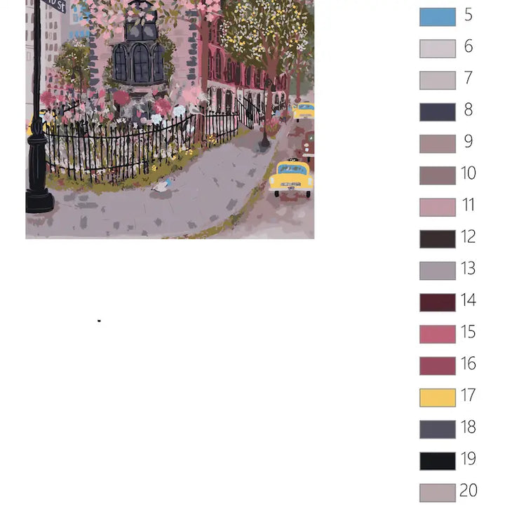 East Village New York by Hebe Studio Paint by Numbers