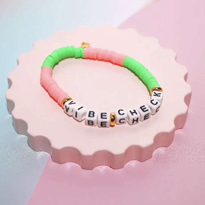 Vibe Check Inspirational Beaded Bracelet