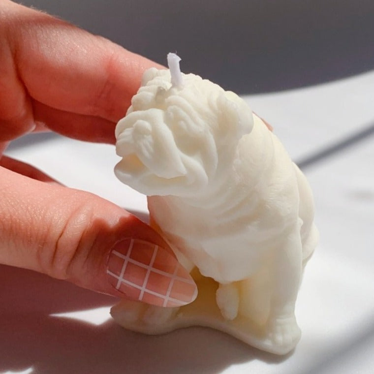 Mini English Bulldog Candle