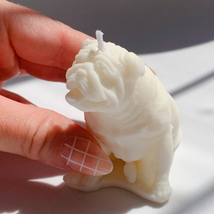 Mini English Bulldog Candle