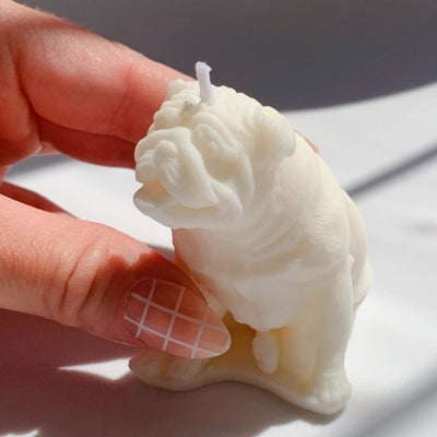Mini English Bulldog Candle