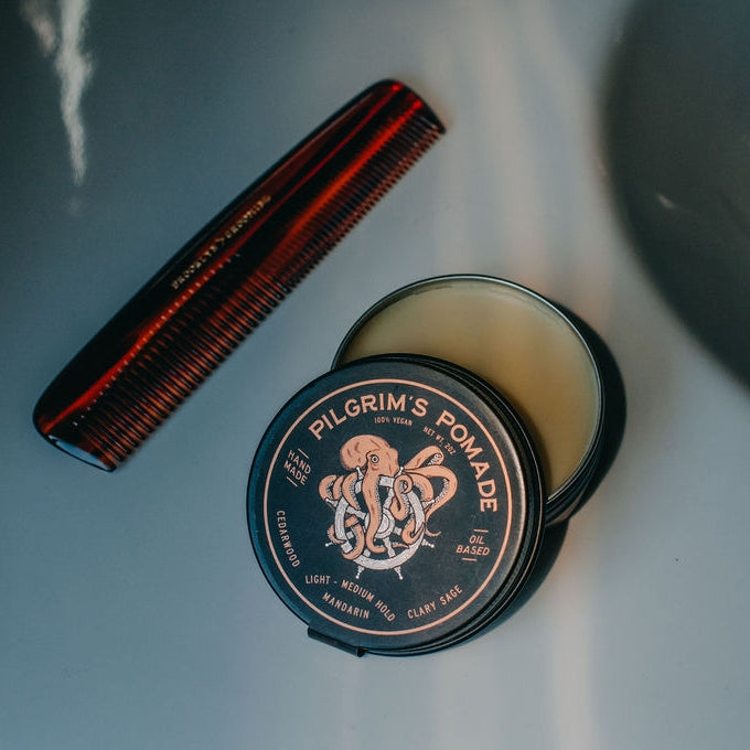 Pilgrim's vegan pomade Clary Sage and Mandarin 2 oz