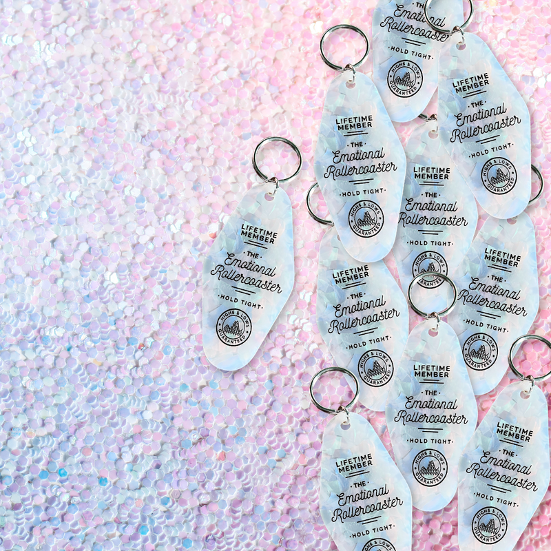 The Emotional Rollercoaster Motel Keychain