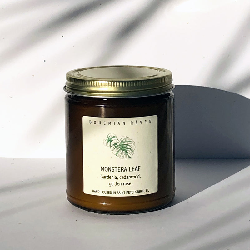 Monstera Leaf Candle