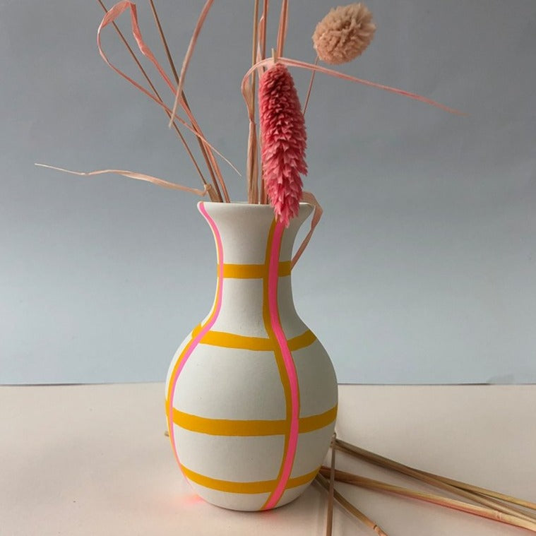 Plaid Ceramic Vase
