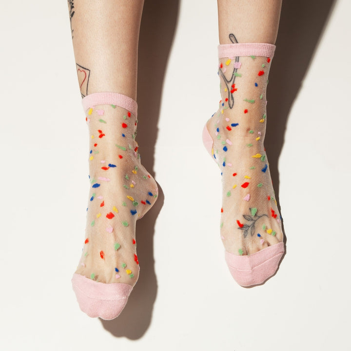 Sheer Socks in Confetti