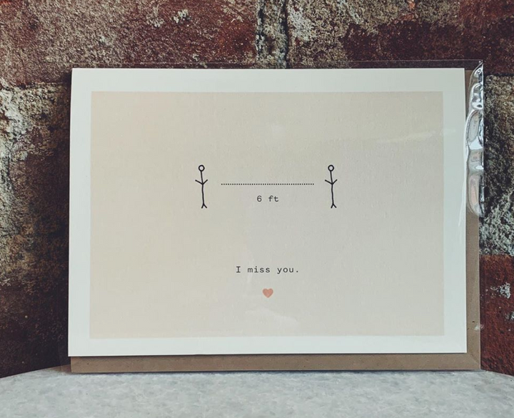 I Miss You Social Distancing Card
